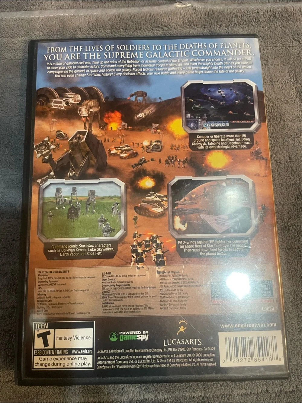 Star Wars: Empire at War (PC, CD-ROM 2006) with manual book Lot Of 2